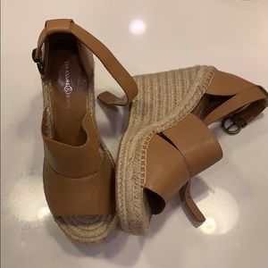 Beige Wedge Heels